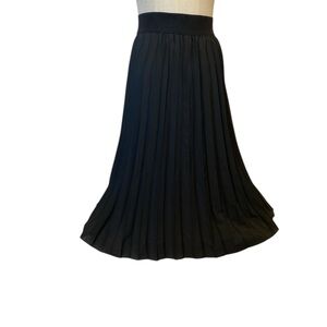 NWT Andi+James Black A-Line Pleated Skirt